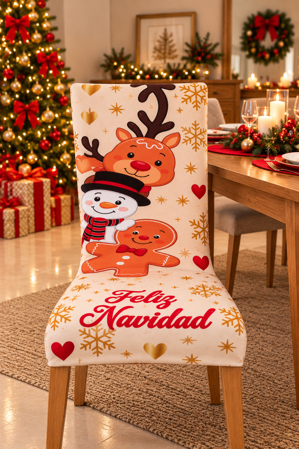 Fundas Navideñas para sillas x2