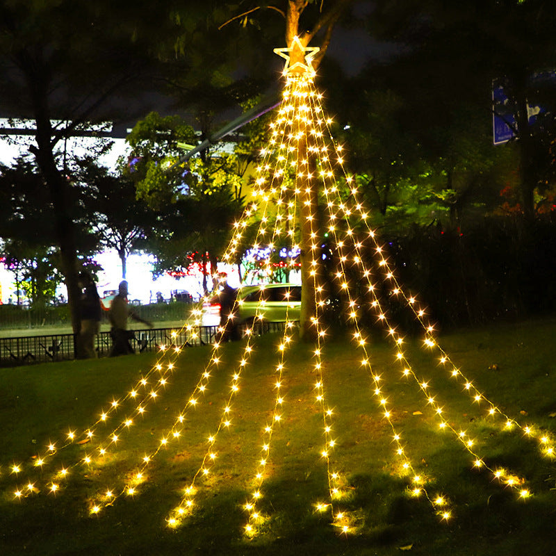 Luces Led Estrella Cascada Navidad