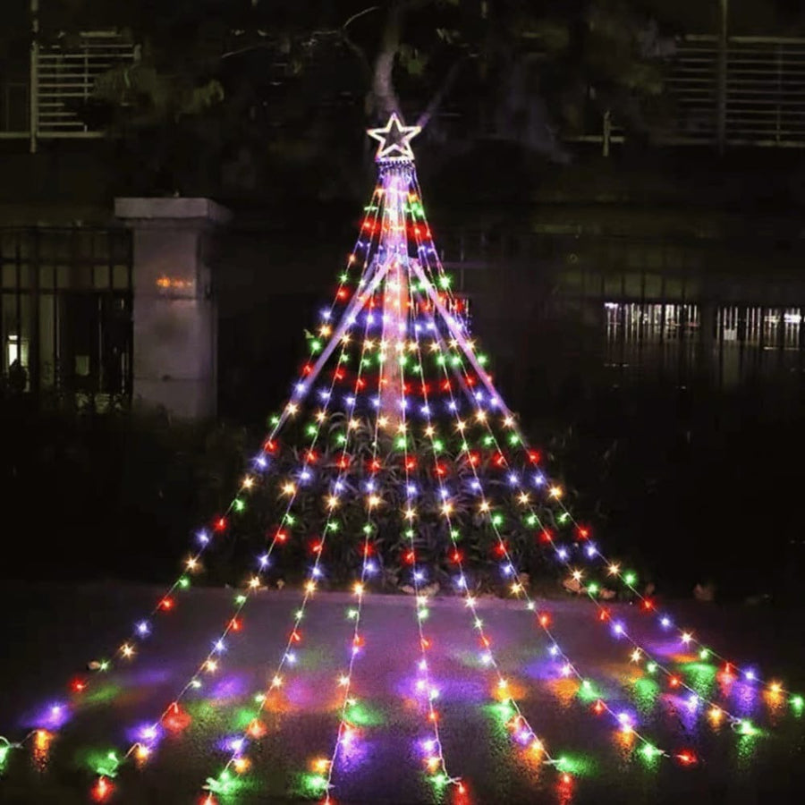 Luces Led Estrella Cascada Navidad