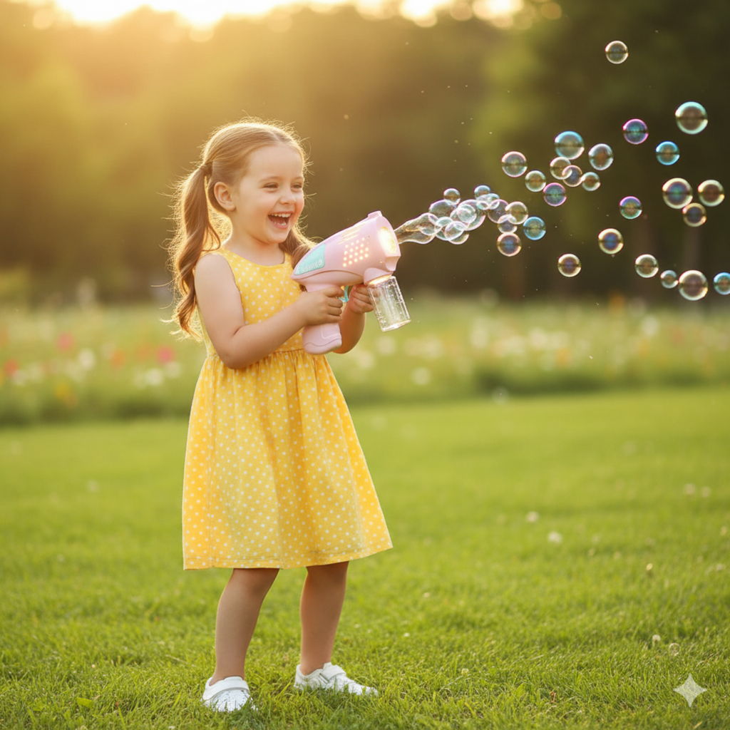 BubbleJoy™ – Máquina de Burbujas con Luz Para niños - Pistola de pompas