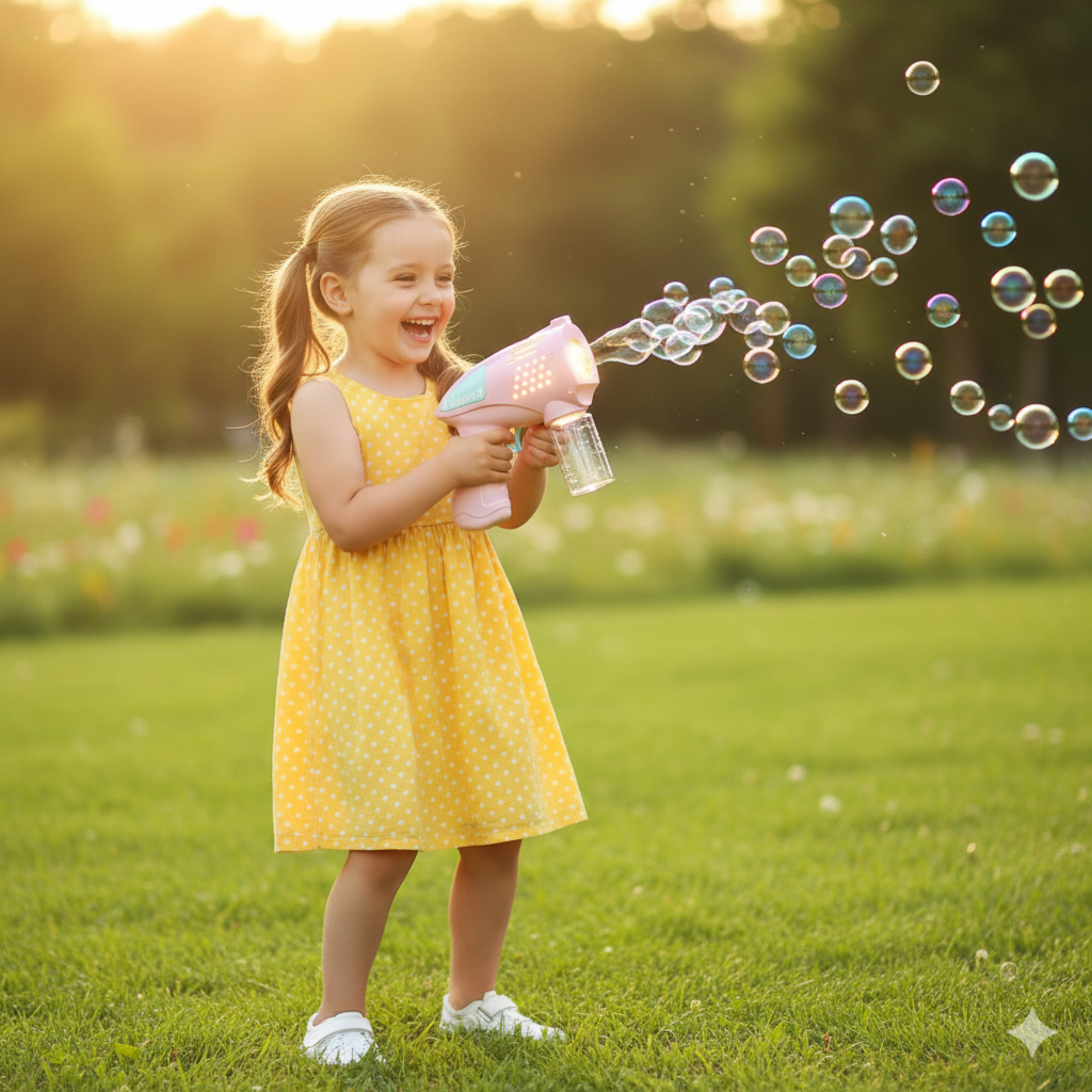 BubbleJoy™ – Máquina de Burbujas con Luz Para niños - Pistola de pompas