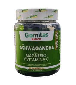 ASHWAGANDHA EN GOMITAS PARA ADULTOS - con Magnesio y Vitamina C