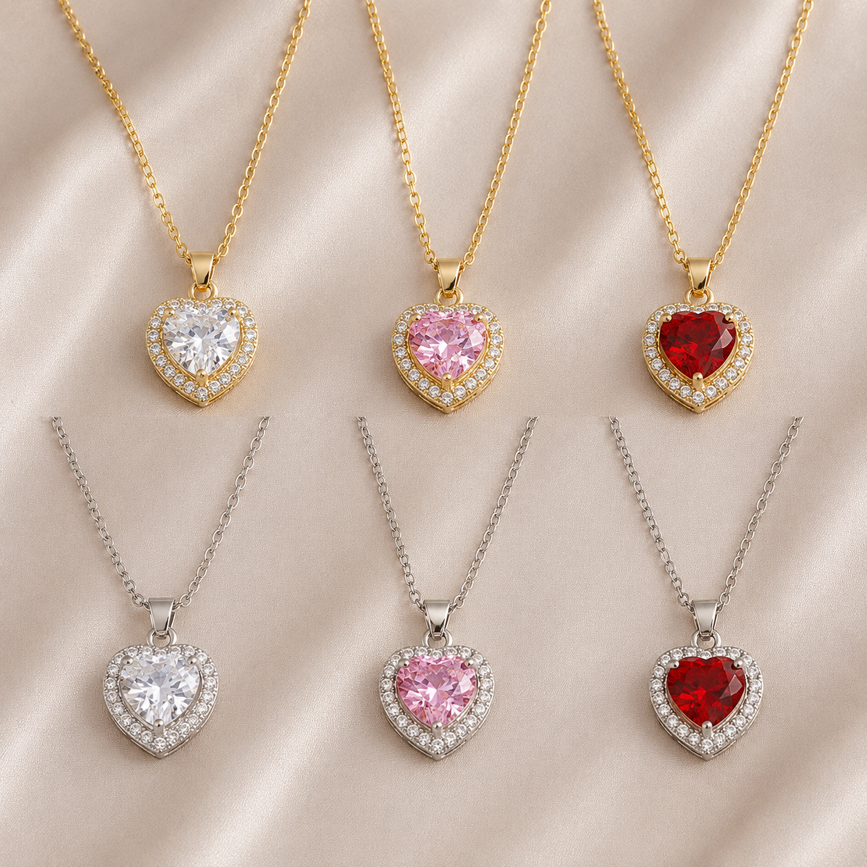 Collar Corazón de Circonita