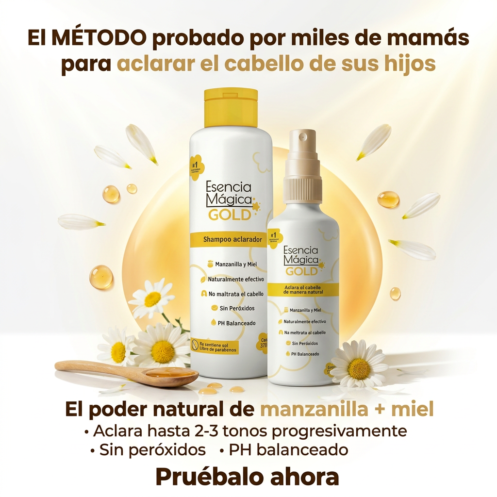 Kit Esencia Mágica Gold Kids - Shampoo y Spray tónico Aclarador