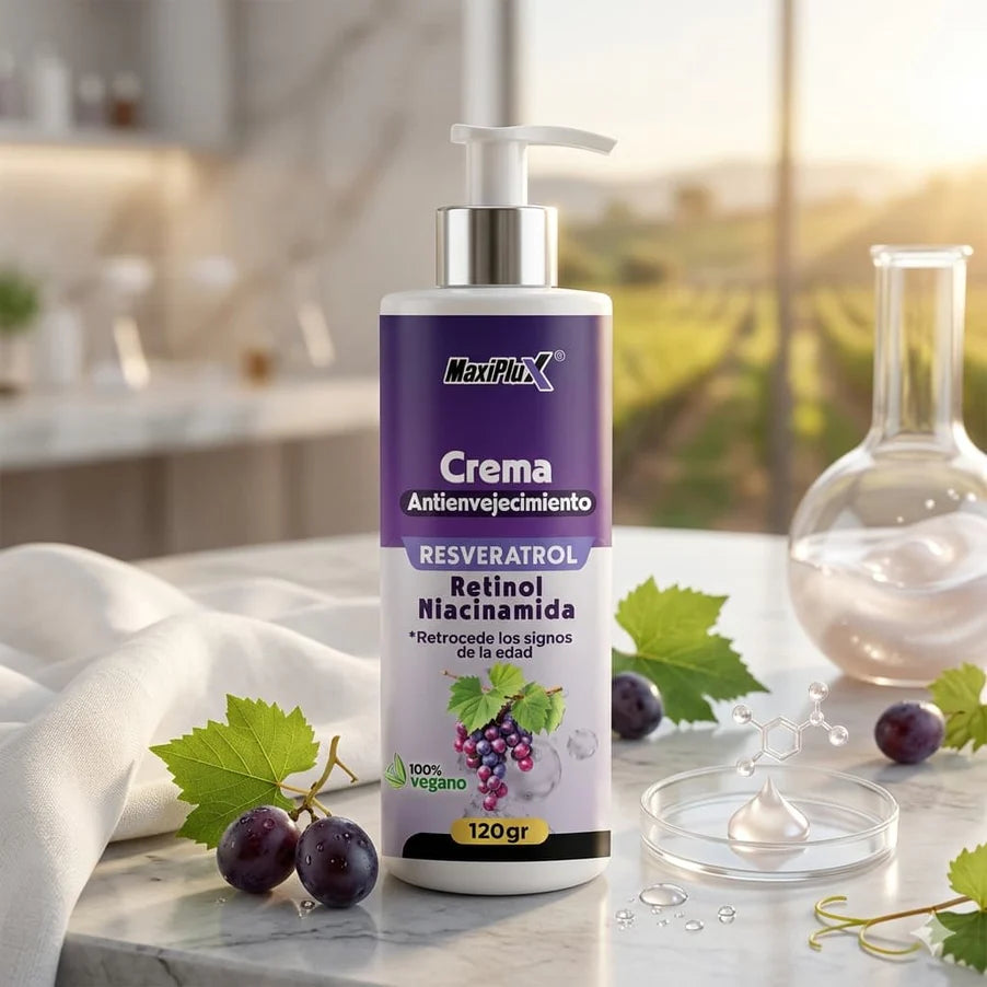 Maxiplux Crema Resveratrol Antienvejecimiento