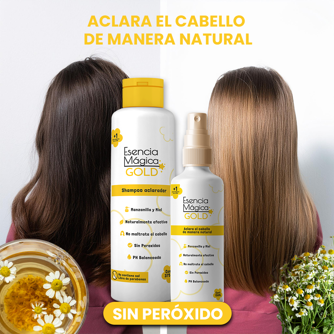 Kit Esencia Mágica Gold Kids - Shampoo y Spray tónico Aclarador