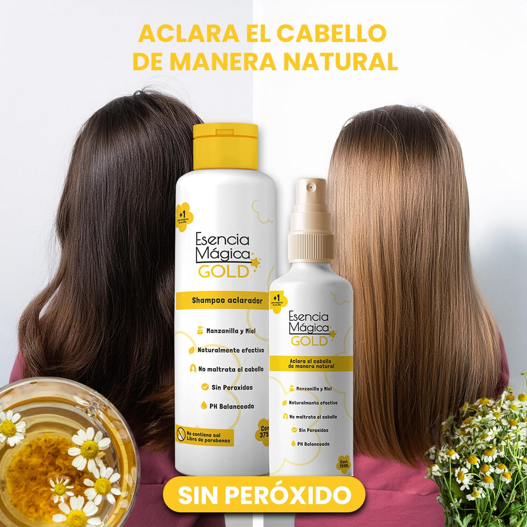 Kit Esencia Mágica Gold Kids - Shampoo y Spray tónico Aclarador