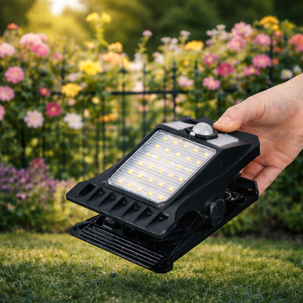 SolarClip Lamp – Luz LED Solar Portátil con Clip y Sensor de Movimiento