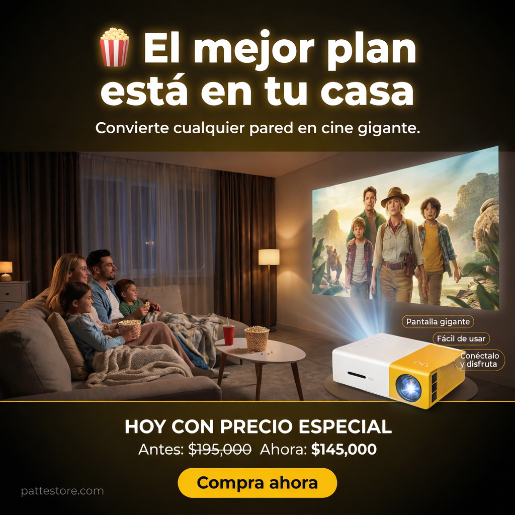 Cine en casa / Mini Proyector HD Portatil